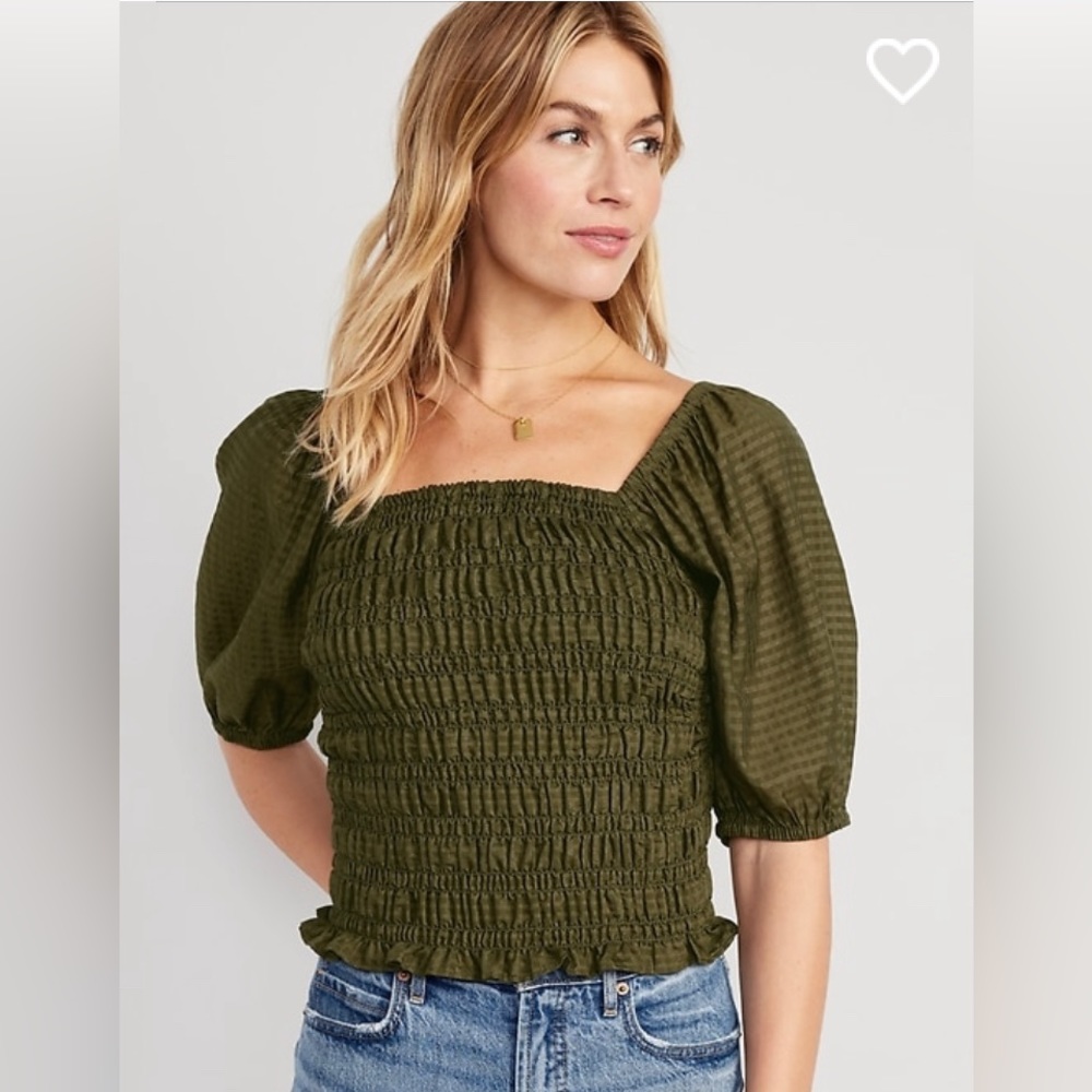BUNDLE! NWT! 2 Old Navy Fitted Puff Sleeve Smocked Tops